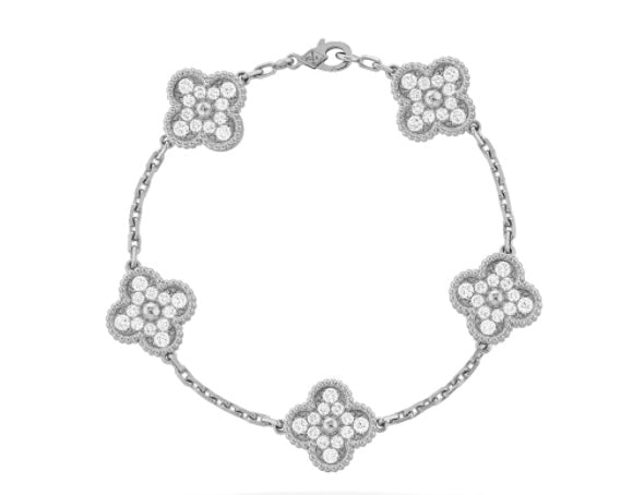 ダイヤ　ブレスレット、5モチーフ